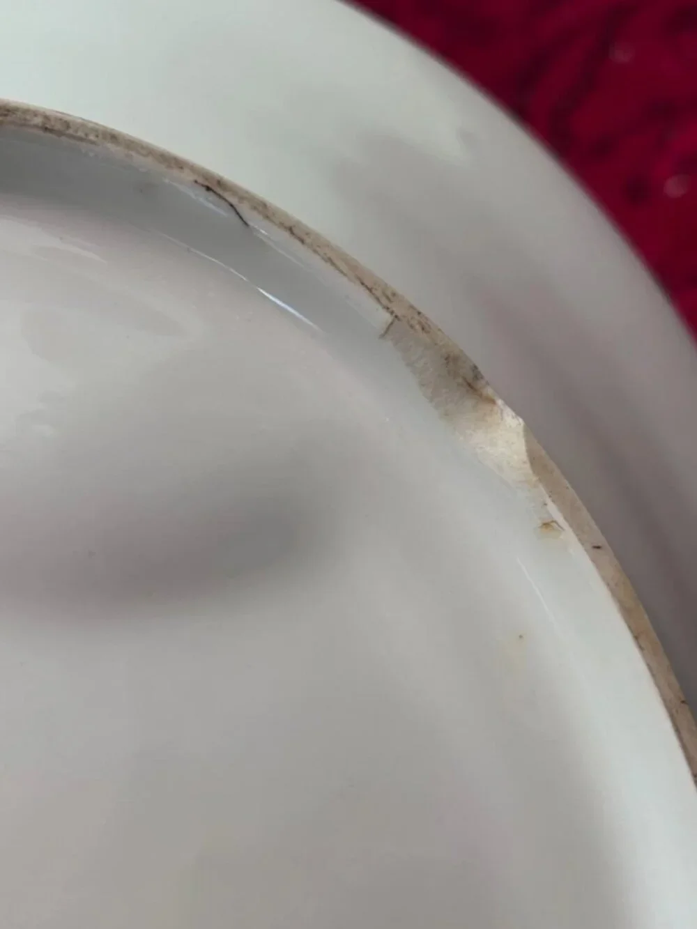 Antique Limoges France Old Abbey 18” White w/Gold Porcelain Serving Platter Tray